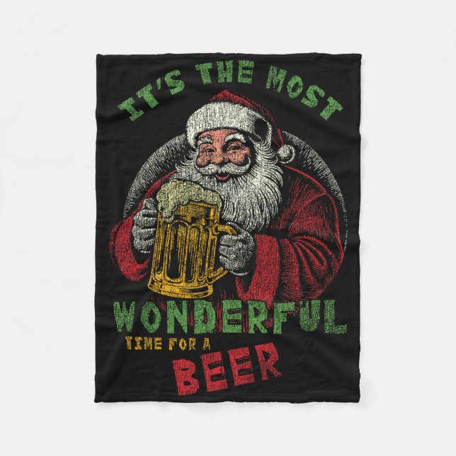 Manta Polar Ho Ho Holy I Need A Beer Funny Santa Christmas Dri (Anverso)