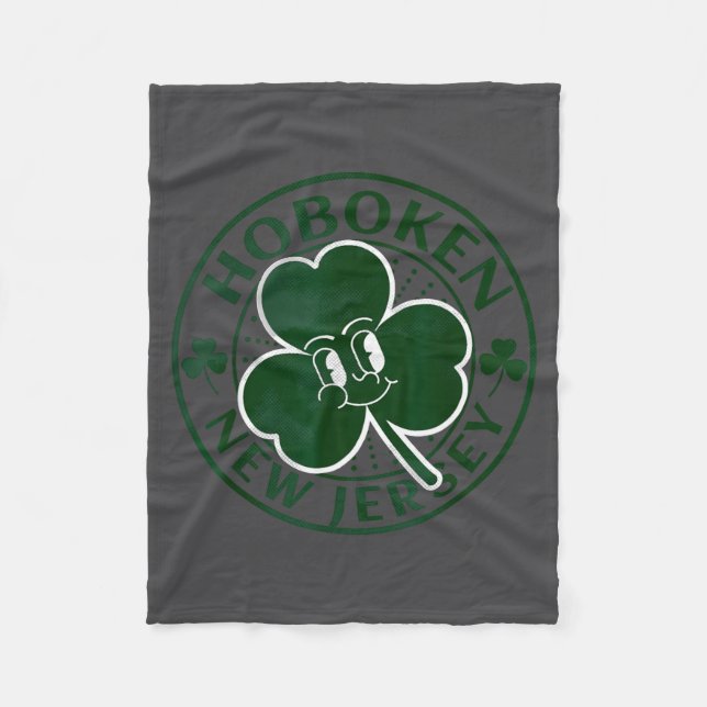 Manta Polar Hoboken New Jersey Irish Shamrock Nj Retro Souveni (Anverso)