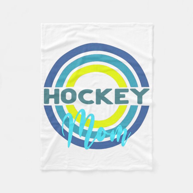 Manta Polar Hockey Mom With Modern Hockey Circles  (Anverso)