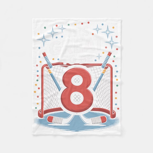 Manta Polar Hockey Net And Sticks It's Great To Be 8  (Anverso)