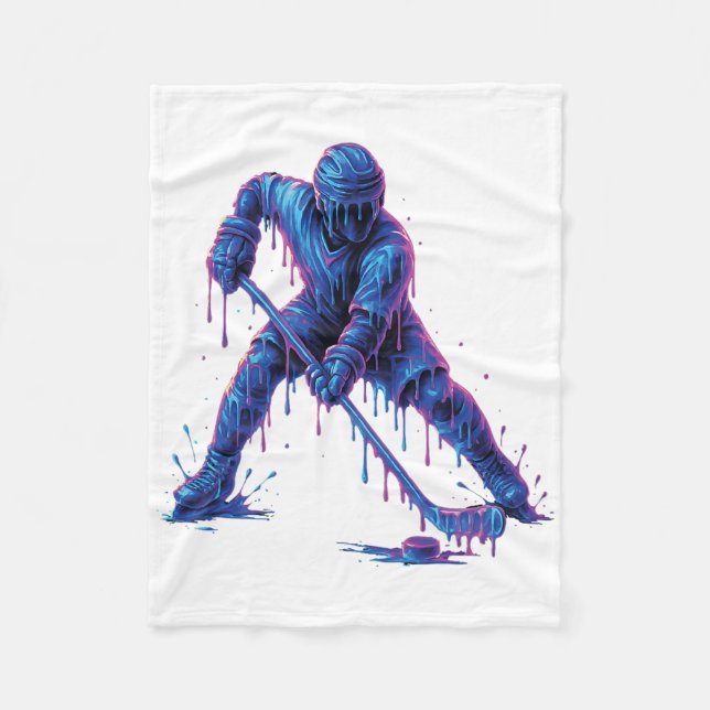 Manta Polar Hockey Player Ice Cream Drip Graphic Youth Men Wom (Anverso)