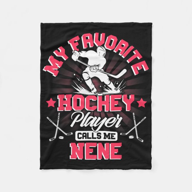 Manta Polar Hockey Player Ice My Favorite Hockey Player Calls  (Anverso)