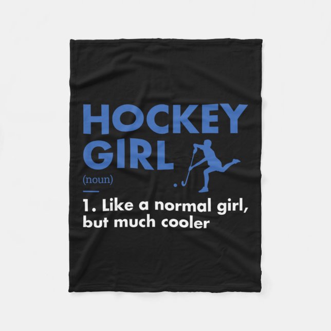 Manta Polar Hockey sobre definición de Chica deportivo (Anverso)