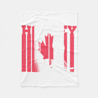 Manta Polar Hockey sobre hielo jugador canadiense bandera de C