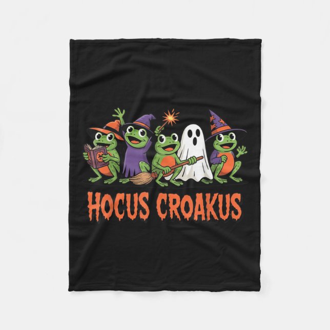 Manta Polar Hocus Croakus Frog Halloween Magic Spell Funny Wit (Anverso)