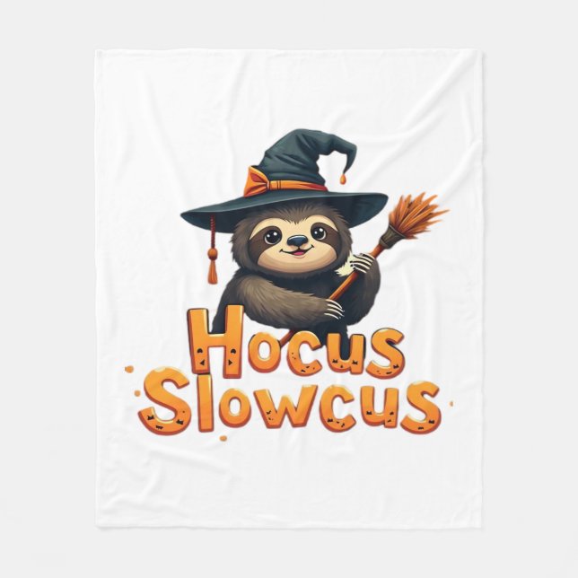 Manta Polar Hocus Slowcus Sloth amantes del disfraz de Hallowe (Anverso)