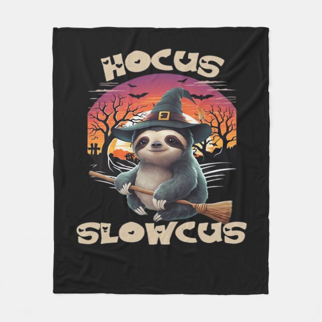 Manta Polar Hocus Slowcus Sloth amantes del disfraz de Hallowe (Anverso)