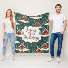 Manta Polar Hogar Nostálgico para las Fiestas Navideñas Acoged