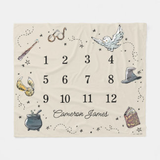 Manta Polar HOGWARTS™ Bebé de hitos mensuales