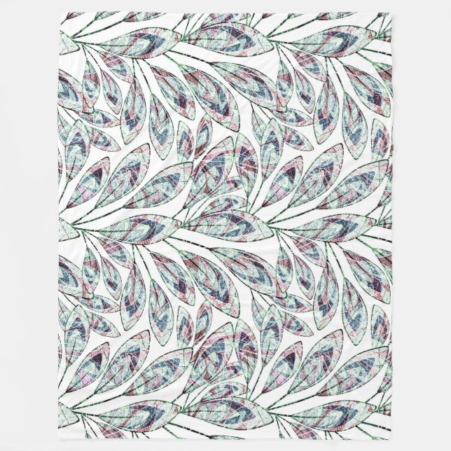 Manta Polar hojas. (Anverso)