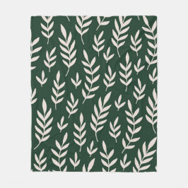 Manta Polar Hojas blancas Fleece Blanket