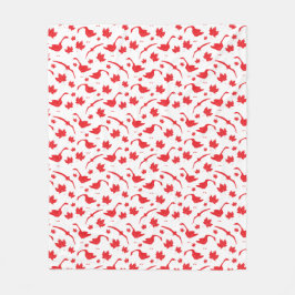 Manta Polar Hojas Canadá de Geese y Maple - Bandera canadiense