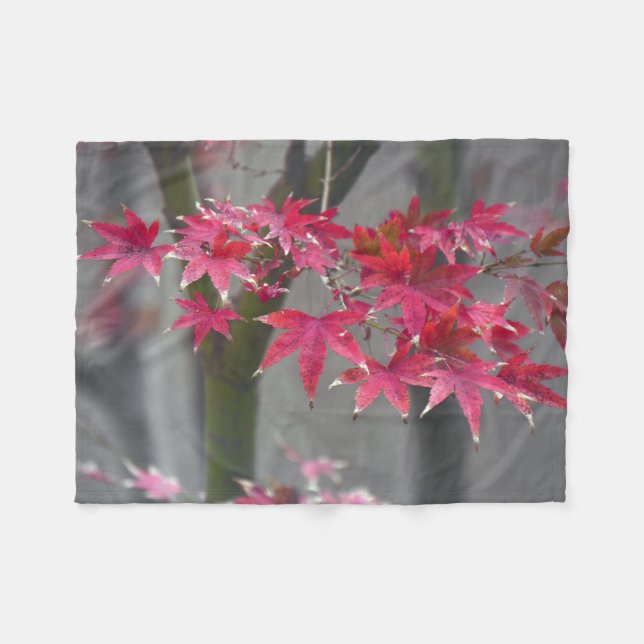 Manta Polar Hojas de arce japonesas (Frente (Horizontal))