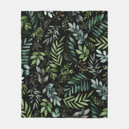 Manta Polar Hojas de color de agua verde