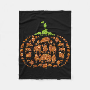 Manta Polar Hojas de grupo Calabaza forma corta Halloween Than