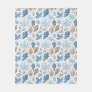 Manta Polar hojas de invierno recubiertas de heladas delicadas