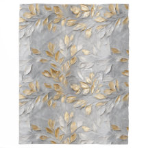 Hojas de oro gris plateado