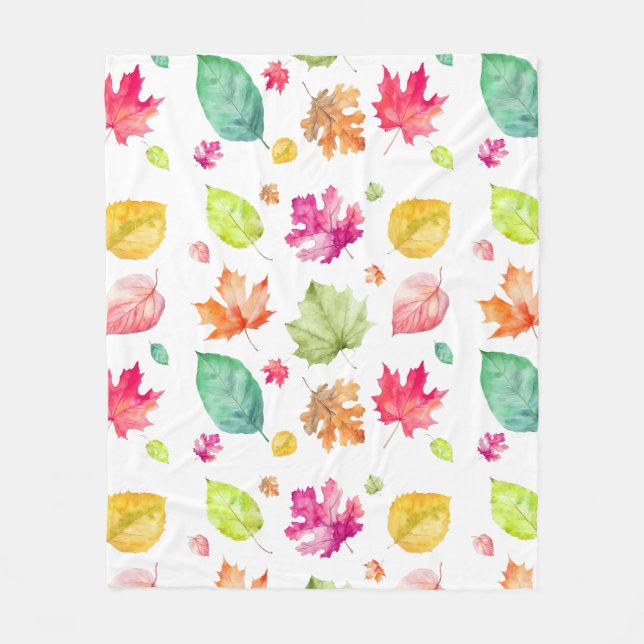 Manta Polar Hojas de otoño (Anverso)
