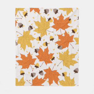 Manta Polar Hojas de otoño, diseño inmaculado.