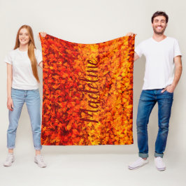 Manta Polar Hojas de otoño monográficas