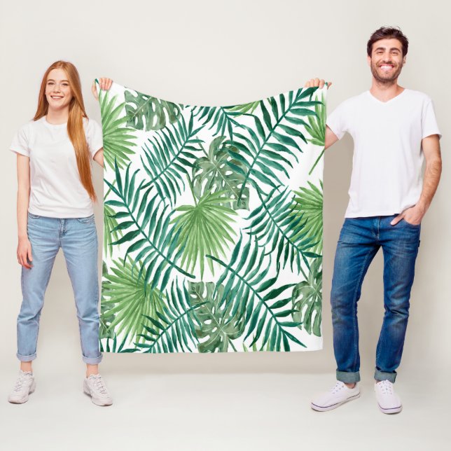 Manta Polar Hojas de palma exóticas (In situ)