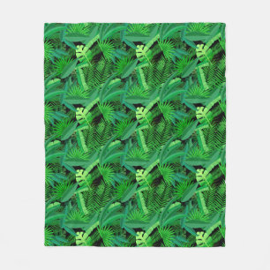 Manta Polar Hojas de palmeras tropicales