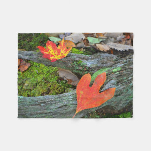 Manta Polar Hojas forestales otoñales