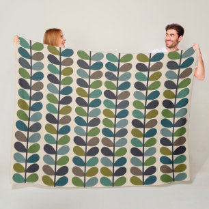 Manta Polar Hojas multicolores, Multi Stem Kingfischer