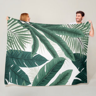 Manta Polar Hojas tropicales de palmera