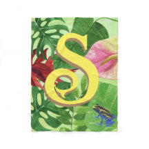 Hojas tropicales personalizadas Rana de la jungla 