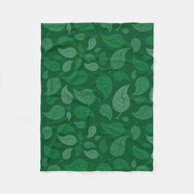 Manta Polar Hojas verdes (Anverso)