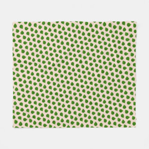 Manta Polar Hojas verdes de árbol de jade sobre beige