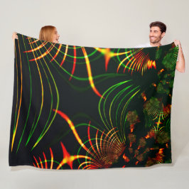 Manta Polar Hojas verdes virtuales, "espina rojiza"