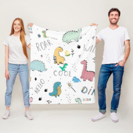 Manta Polar Hola Guay Dinos Roar