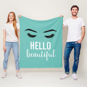 Manta Polar Hola hermosos latigazos Artista de maquillaje Eyel