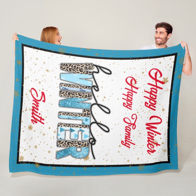 Manta Polar Hola Personalizar de invierno (In situ)