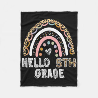 Manta Polar Hola Primer Día De 5to Grado Profesor Estudiante F