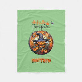 Manta Polar Hola Scary Hallowe'en Pumpkin