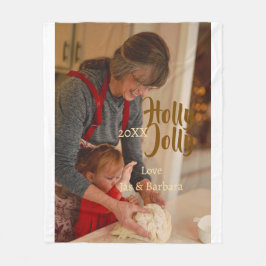 Manta Polar Holly Jolly family holiday photo beige year naboho