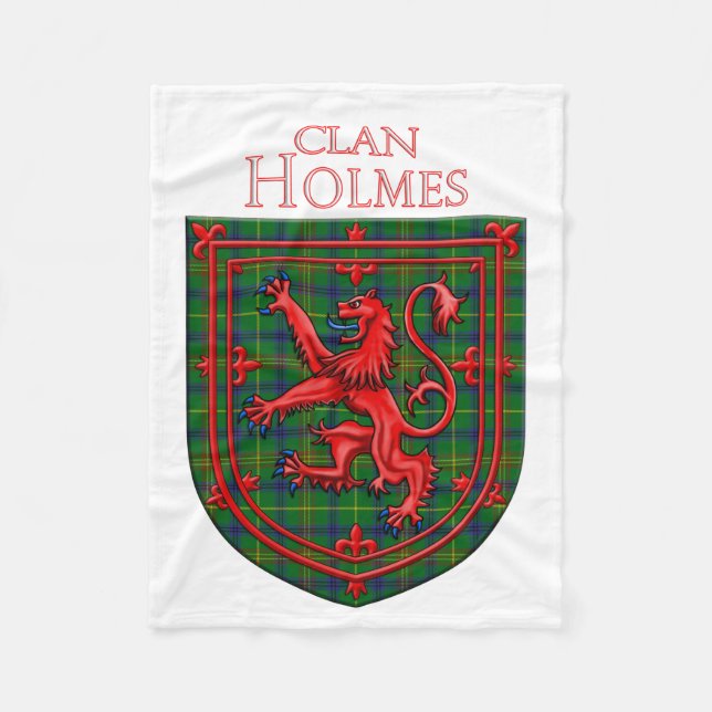 Manta Polar Holmes Tartan Scottish Plaid Lion Rampant (Anverso)