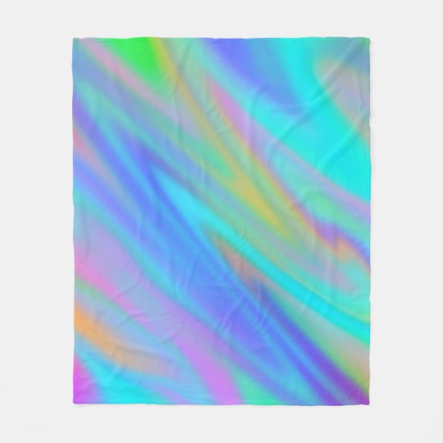 Manta Polar Holograma lujoso de lujo azul violeta (Anverso)