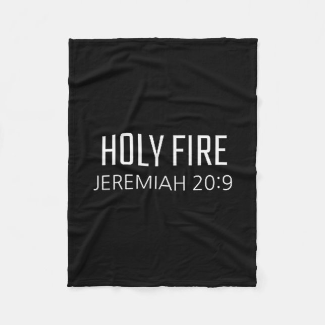 Manta Polar Holy Fire - Jeremiah 20_9 Bible Religious Verse  (Anverso)