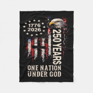 Manta Polar Hombre Bandera Cristiana Patriótica del 4 de Julio