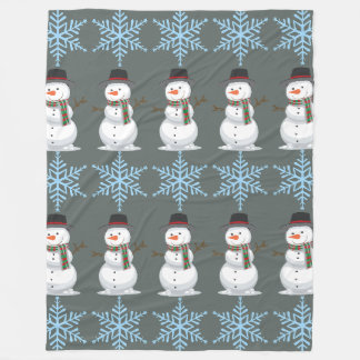 Manta Polar Hombre de nieve festivo
