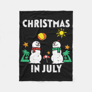 Manta Polar Hombre de nieve playa Navidad en julio Xmas verano