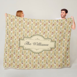 Manta Polar Hombre de nieve vintage y Personalizado de árbol d