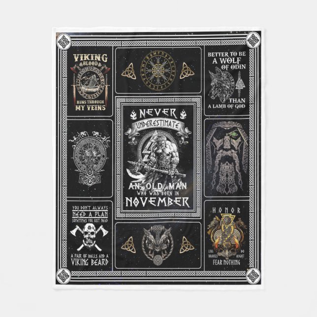 Manta Polar Hombre De Noviembre Viviendo Mejor Ser Lobo De Odi (Anverso)