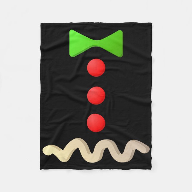 Manta Polar Hombre de pan de jengibre disfraces de Halloween (Anverso)