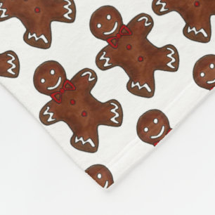 Manta Polar Hombre de pan de jengibre Navidades Cocina Festivi