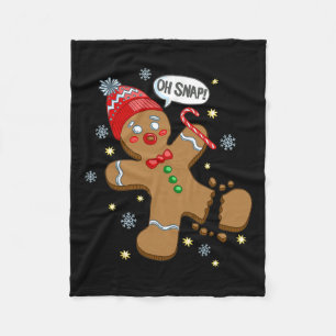 Manta Polar Hombre de pan de jengibre Oh Navidades Snap